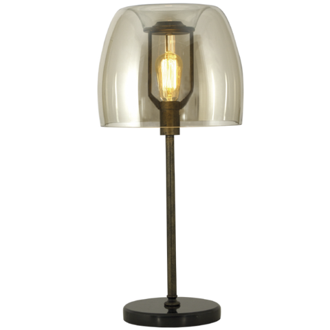 Metal Table Lamp with Cognac Shade (TL175)