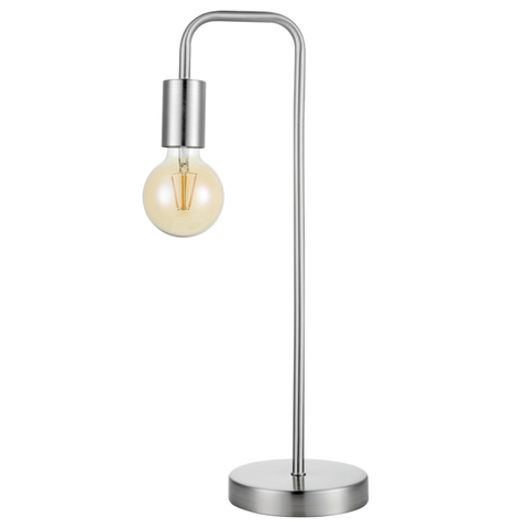 Satin Chrome Metal Table Lamp (TL622)